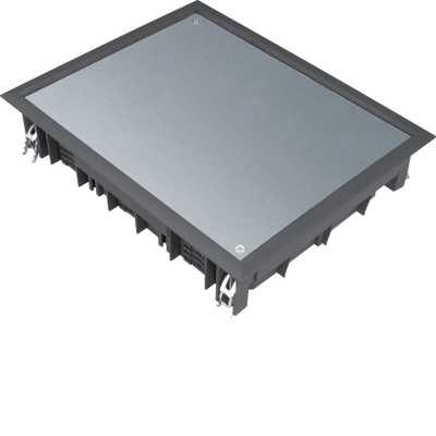 Verschlussdeckel E09 200x253mm für 5mm Bodenbelag aus Polyamid tiefschwarz | Hager