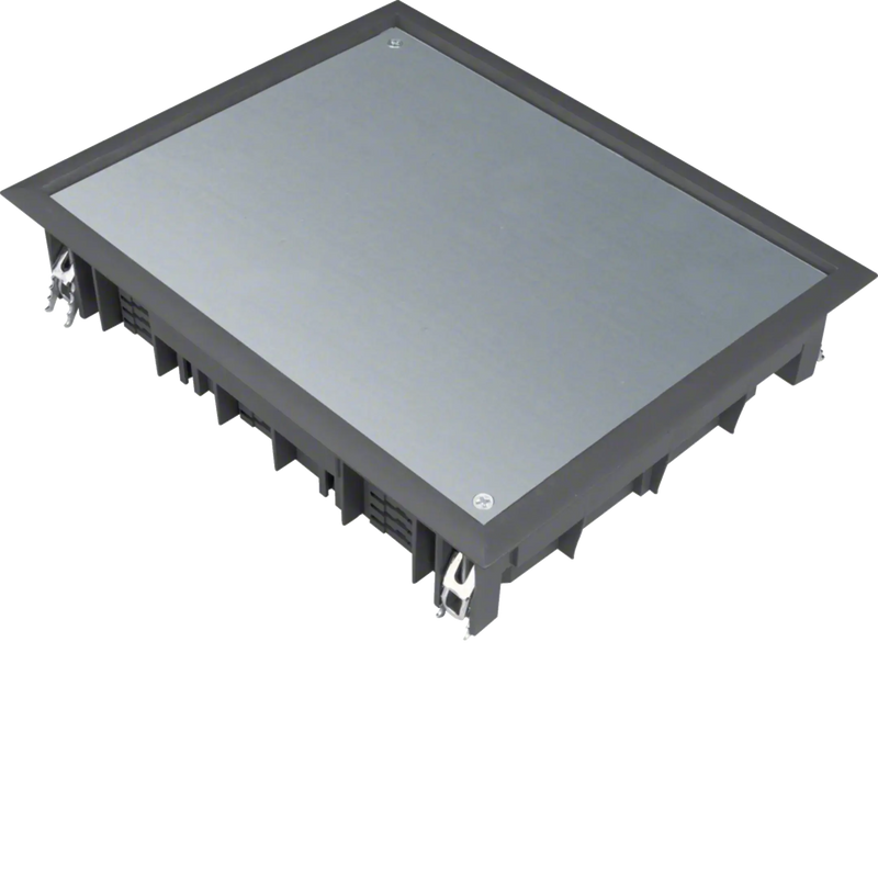 Verschlussdeckel E09 200x253mm für 5mm Bodenbelag aus Polyamid tiefschwarz | Hager
