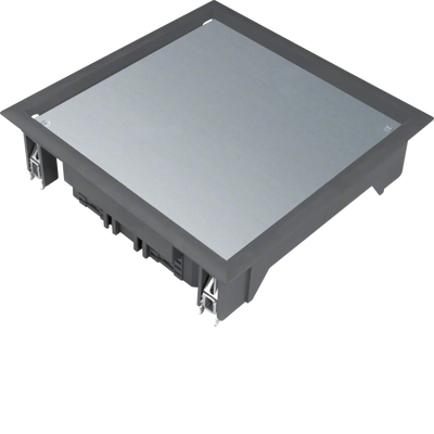 Verschlussdeckel Q06 200x200mm für 12mm Bodenbelag aus Polyamid tiefschwarz | Hager