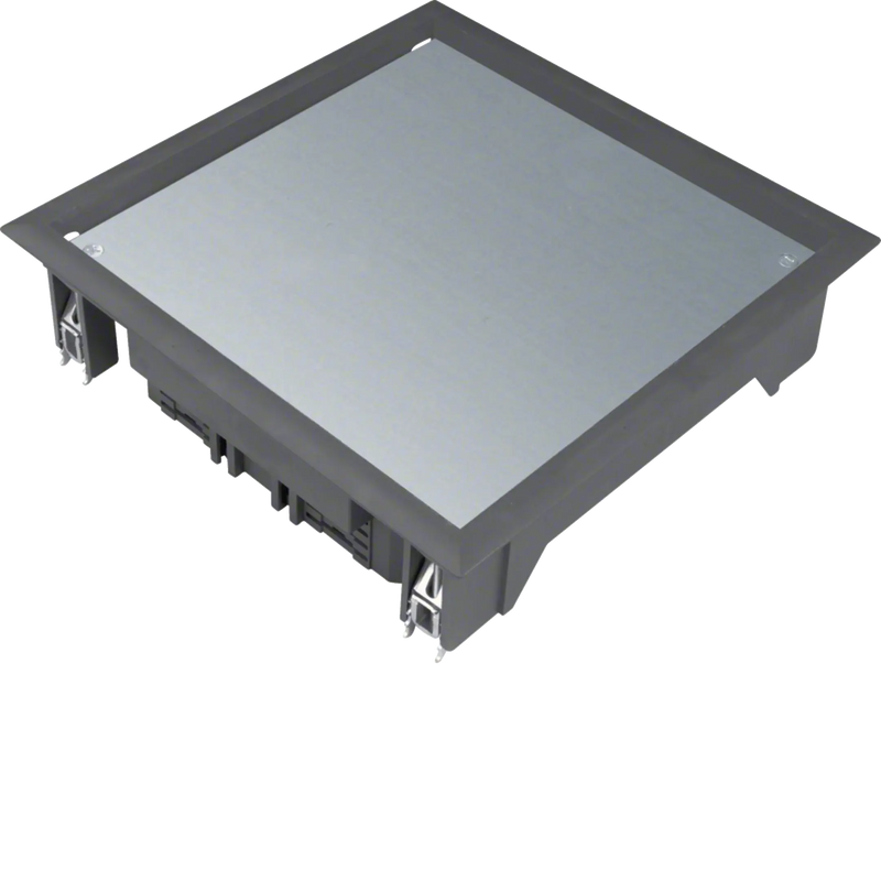 Verschlussdeckel Q06 200x200mm für 12mm Bodenbelag aus Polyamid tiefschwarz | Hager