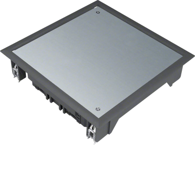 Verschlussdeckel Q06 200x200mm für 5mm Bodenbelag aus Polyamid tiefschwarz | Hager