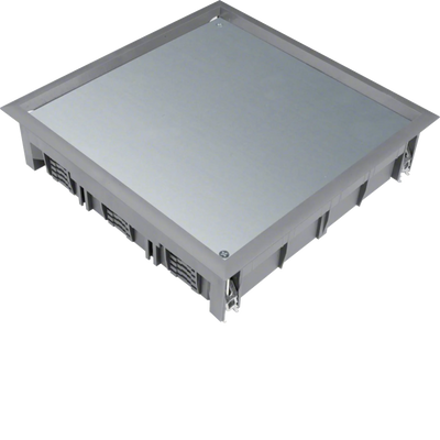Verschlussdeckel Q12 244x244mm für 12mm Bodenbelag aus Polyamid eisengrau | Hager
