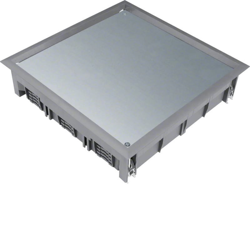 Verschlussdeckel Q12 244x244mm für 12mm Bodenbelag aus Polyamid eisengrau | Hager