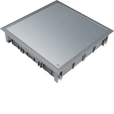 Verschlussdeckel Q12 244x244mm für 5mm Bodenbelag aus Polyamid eisengrau | Hager