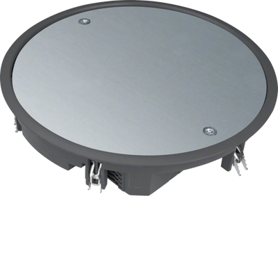 Verschlussdeckel R12 rund 306mm für 5mm Bodenbelag aus Polyamid tiefschwarz | Hager