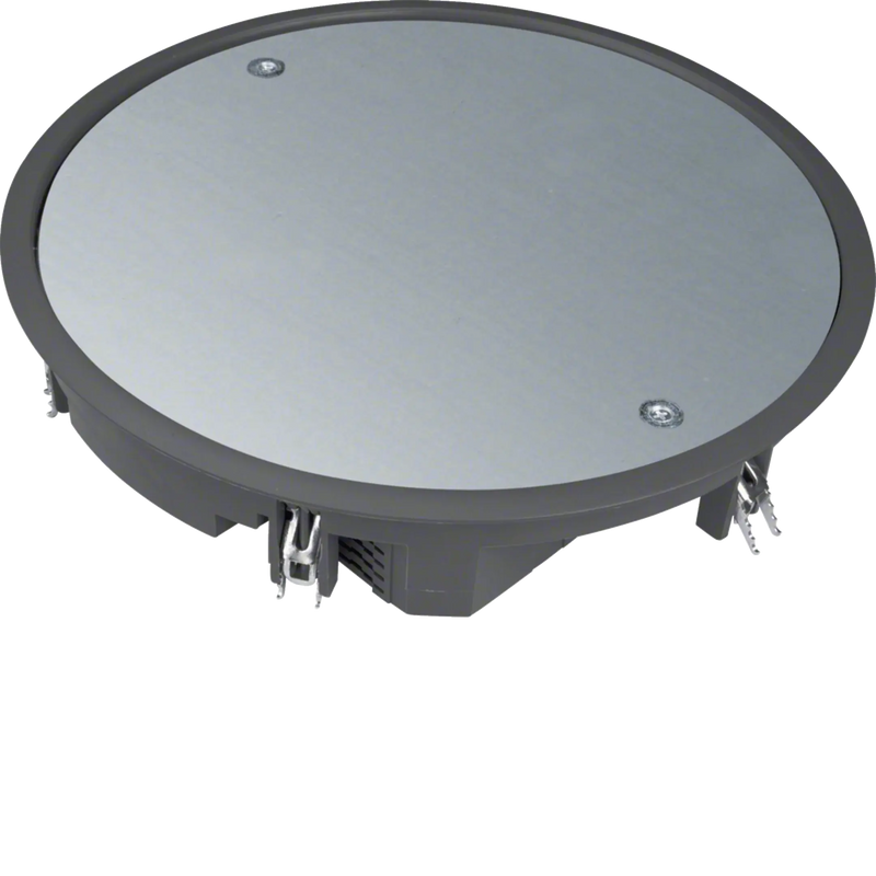 Verschlussdeckel R12 rund 306mm für 5mm Bodenbelag aus Polyamid tiefschwarz | Hager