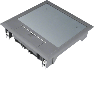 Versorgungseinheit Q06 200x200mm für 5mm Bodenbelag aus Polyamid eisengrau | Hager