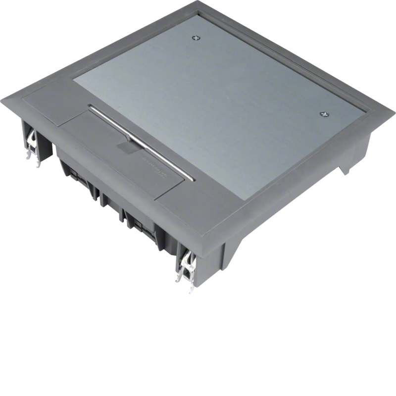 Versorgungseinheit Q06 200x200mm für 5mm Bodenbelag aus Polyamid eisengrau | Hager