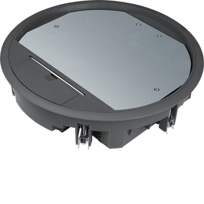 Versorgungseinheit R10 rund 275mm für 12mm Bodenbelag aus Polyamid tiefschwarz | Hager