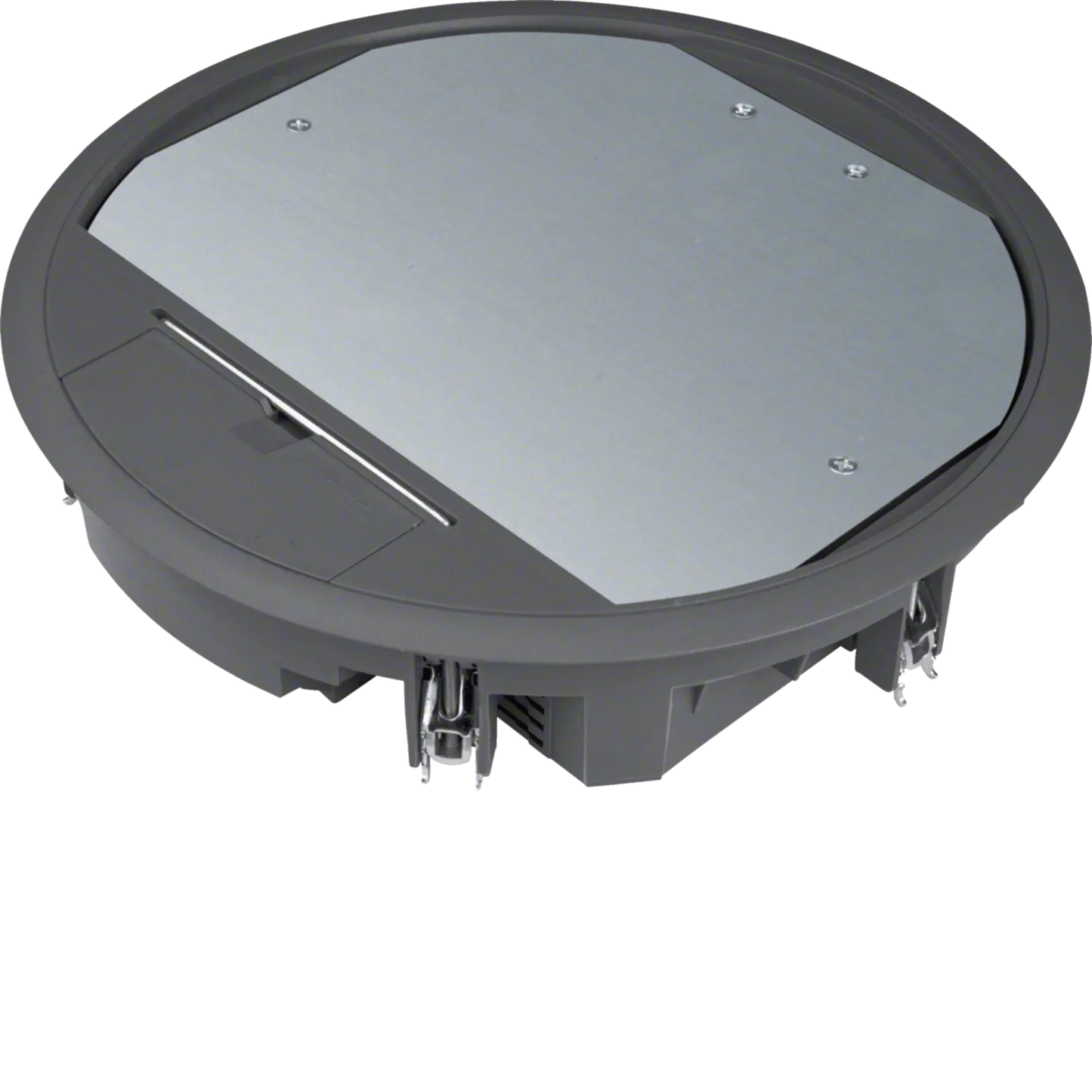 Versorgungseinheit R10 rund 275mm für 5mm Bodenbelag aus Polyamid tiefschwarz | Hager