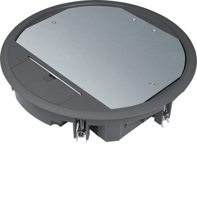 Versorgungseinheit R10 rund 275mm für 5mm Bodenbelag aus Polyamid tiefschwarz | Hager