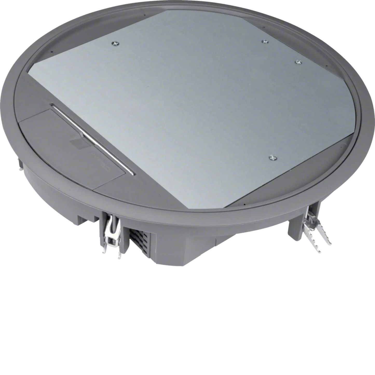 Versorgungseinheit R12 rund 306mm für 5mm Bodenbelag aus Polyamid eisengrau | Hager