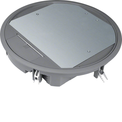 Versorgungseinheit R12 rund 306mm für 5mm Bodenbelag aus Polyamid eisengrau | Hager