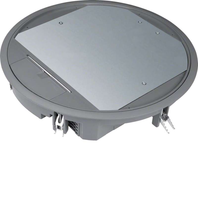 Versorgungseinheit R12 rund 306mm für 5mm Bodenbelag aus Polyamid eisengrau | Hager