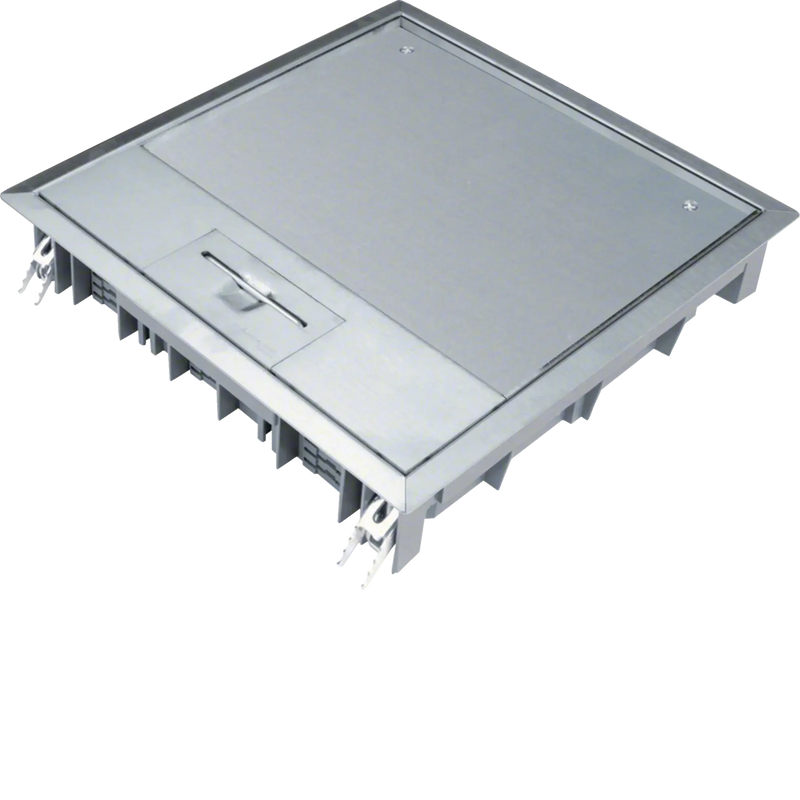Versorgungseinheit aus Edelstahl E09 200x253mm für 12mm Bodenbelag | Hager