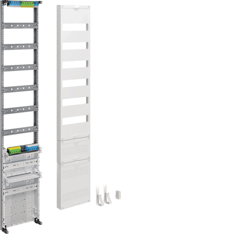Verteilerfeld, univ.Z, H=1350mm, VT 6-reihig, 1-feld., 300mm APZ unten u. 1x RFZ | Hager