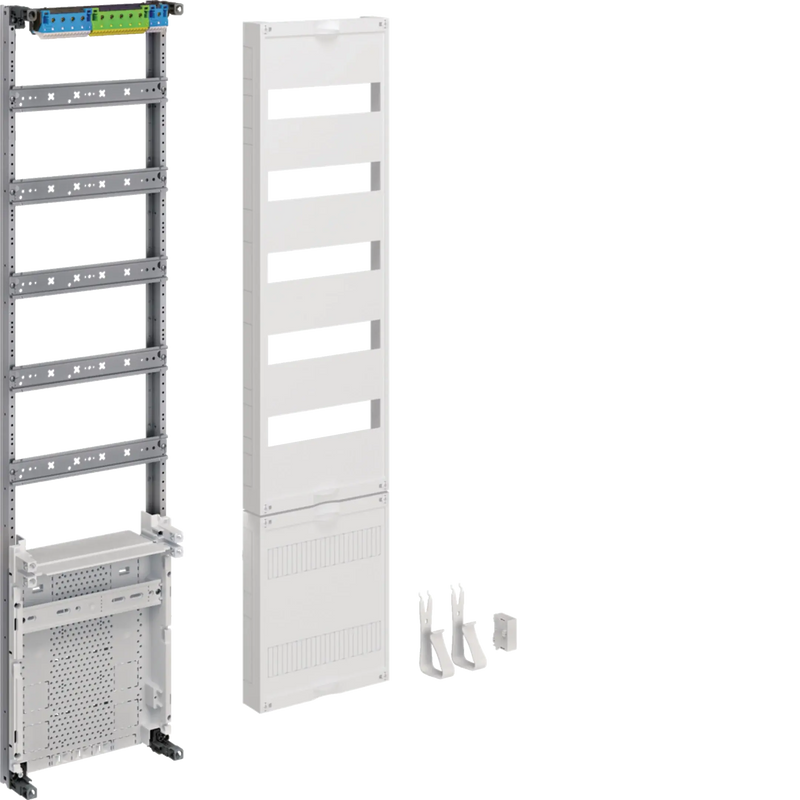 Verteilerfeld, univers Z, Höhe 1050mm, 5-reihig, 1-feldig, mit APZ unten | Hager