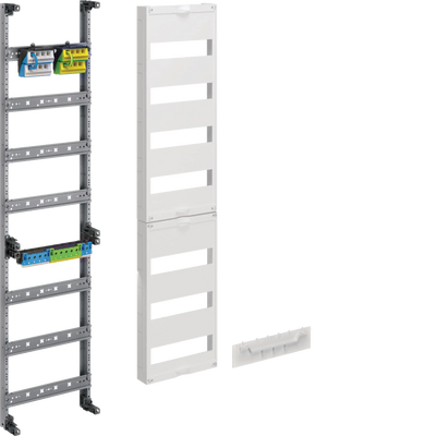Verteilerfeld, univers Z, Höhe 1050mm, 7-reihig, 1-feldig, PE/N senkrecht | Hager