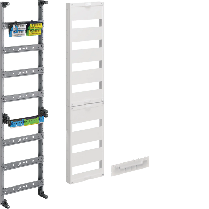 Verteilerfeld, univers Z, Höhe 1050mm, 7-reihig, 1-feldig, PE/N senkrecht | Hager