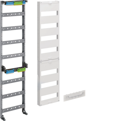 Verteilerfeld, univers Z, Höhe 1050mm, 7-reihig, 1-feldig, PE/N waagerecht | Hager