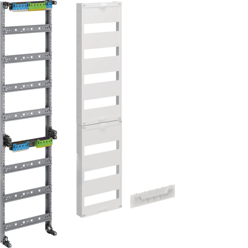Verteilerfeld, univers Z, Höhe 1050mm, 7-reihig, 1-feldig, PE/N waagerecht | Hager