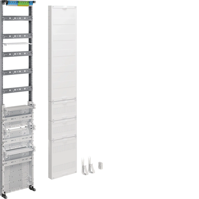 Verteilerfeld, univers Z, Höhe 1350mm, 5-reihig, 1-feldig, m. RfZ u. APZ unten | Hager