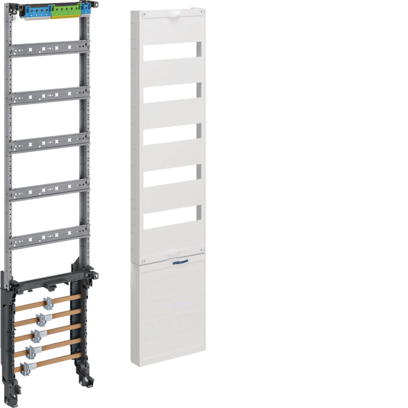 Verteilerfeld, universZ, 1050mm, 5-reihig, mit SaS, 5-polig 12x5mm | Hager