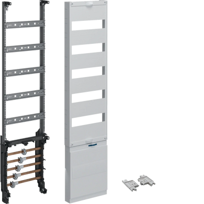 Verteilerfeld,universZ,1050mm,1-feldig,5-reihig,mit SaS 12x5mm,ohne QC-Klemmen | Hager
