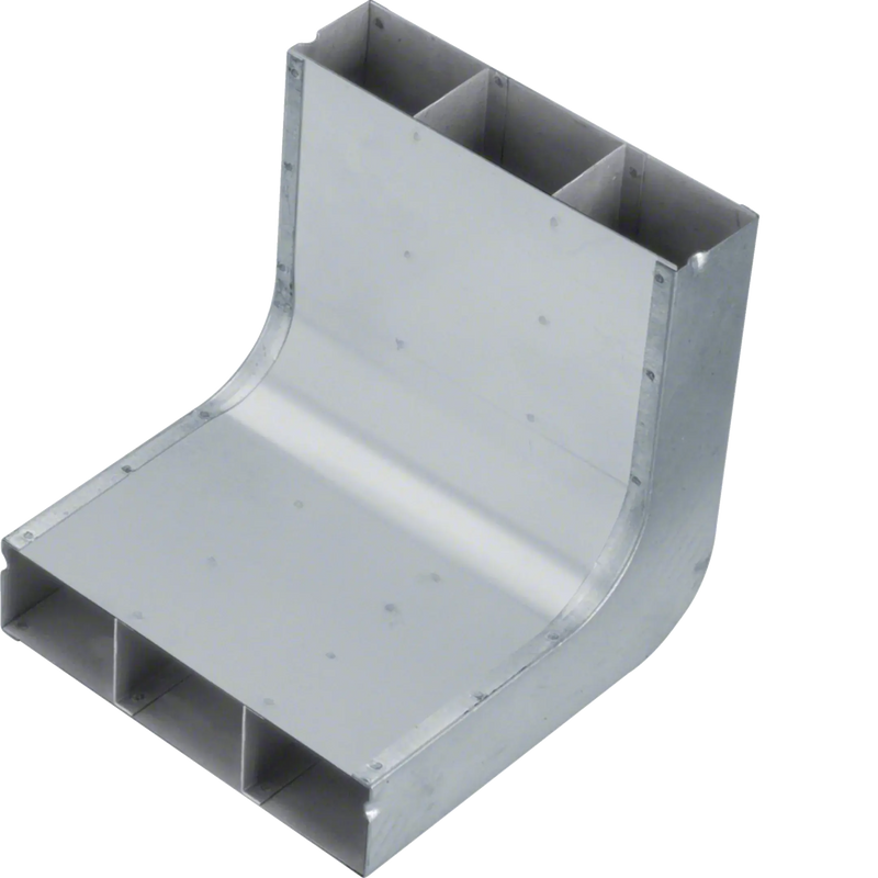 Vertikalkrümmer 3-zügig aus Stahlblech zu UK 190x48mm | Hager
