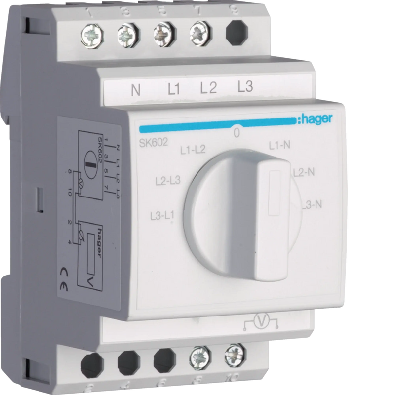 Voltmeter Umschalter 7 Stellungen | Hager