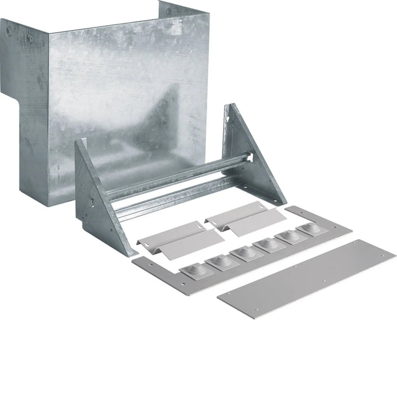 Wandkonsole, KVS, Größe 1, mit Abdeckplatte, 6 x Steckschieber, 50 - 185 mm² | Hager
