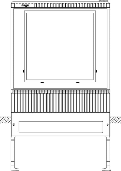 Wandler- und Messschrank, universN, Größe 2, LEW / Bayernwerke AG,1005 x 1110 mm | Hager