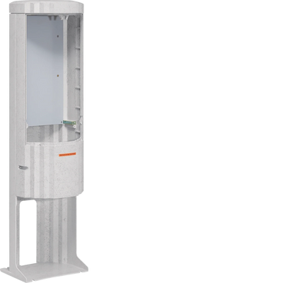 Verteilersäule  Baureihe 135 rund, mit MP 550x290mm, Stecktür, 1350x360mm | Hager