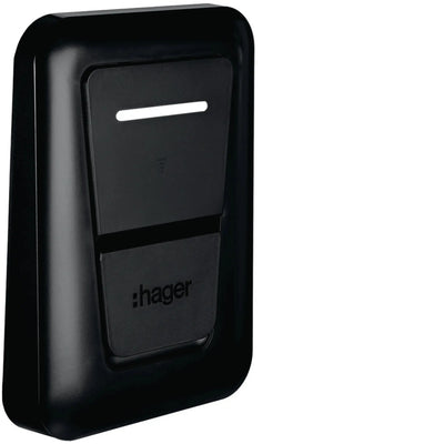 Zierblende graphitschwarz 9011 Ladestation witty one plus pro mit Ladesteckdose | Hager