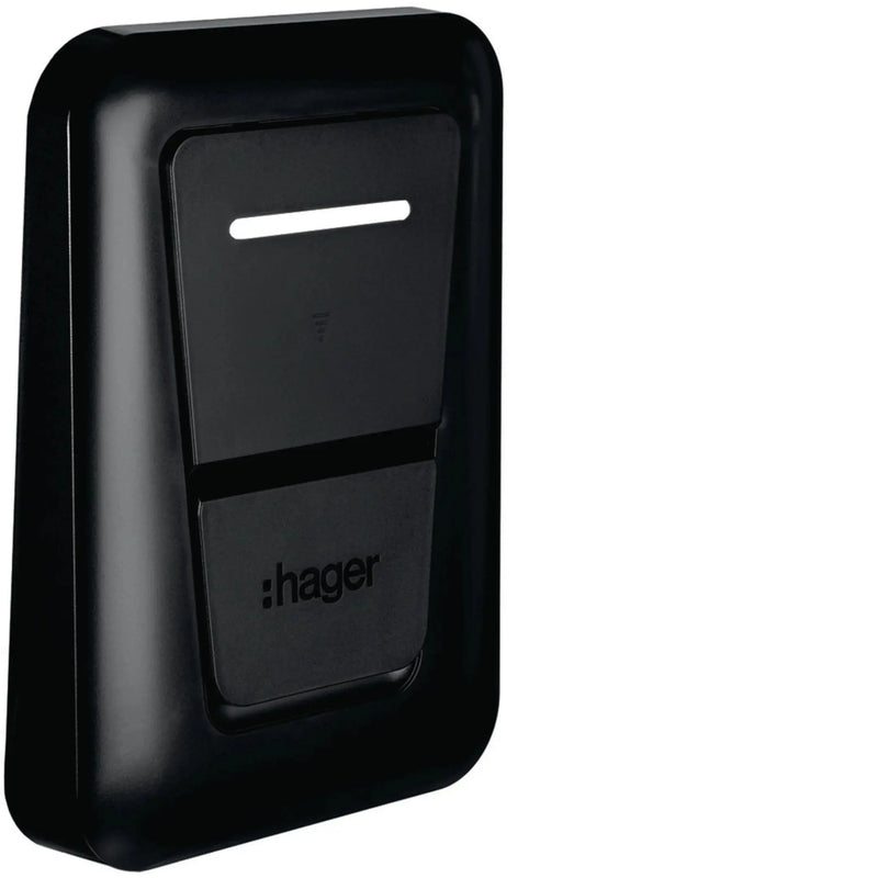 Zierblende graphitschwarz 9011 Ladestation witty one plus pro mit Ladesteckdose | Hager
