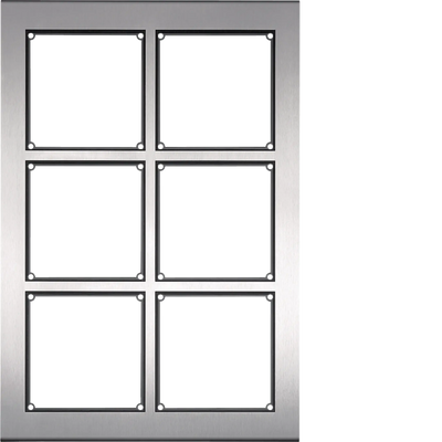 modular Rahmen 6/2 Edelstahl matt, inklusive AP-Kasten | Hager