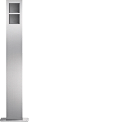 modular Standsäulen 2/1 Edelstahl matt gebürstet | Hager