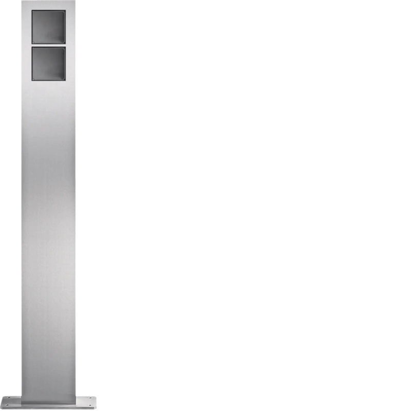 modular Standsäulen 2/1 Edelstahl matt gebürstet | Hager