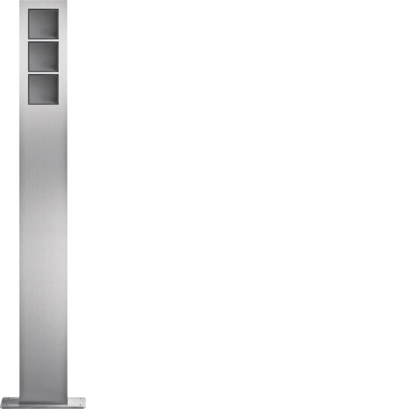 modular Standsäulen 3/1 Edelstahl matt gebürstet | Hager