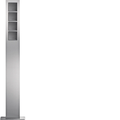 modular Standsäulen 4/1 Edelstahl matt gebürstet | Hager