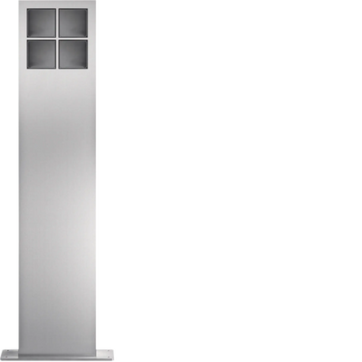 modular Standsäulen 4/2 Edelstahl matt gebürstet | Hager