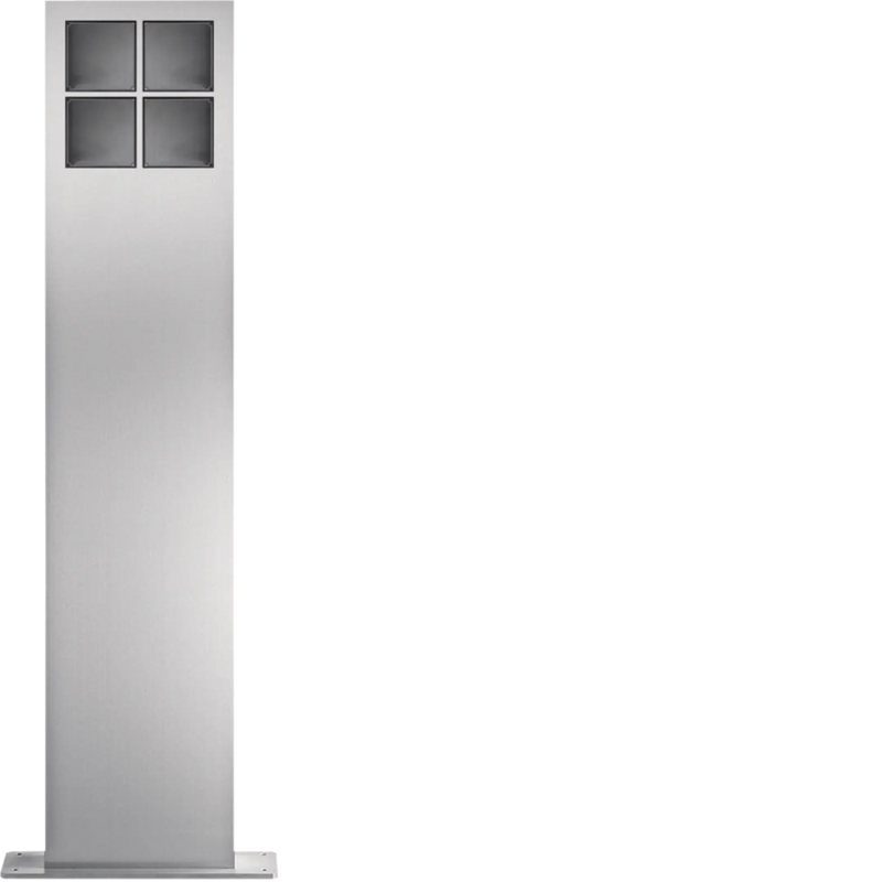 modular Standsäulen 4/2 Edelstahl matt gebürstet | Hager